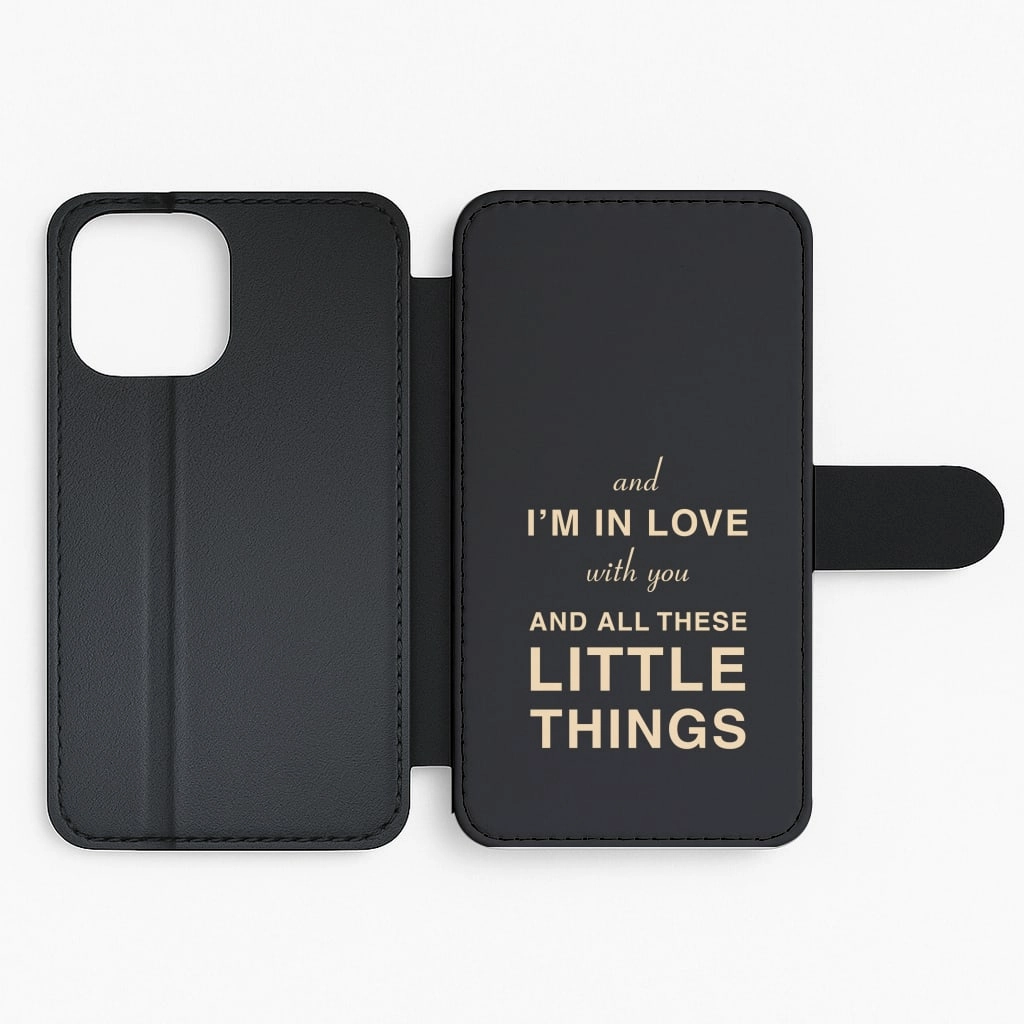 Smooth Feel Surface Little Things Flip / Wallet Phone Case