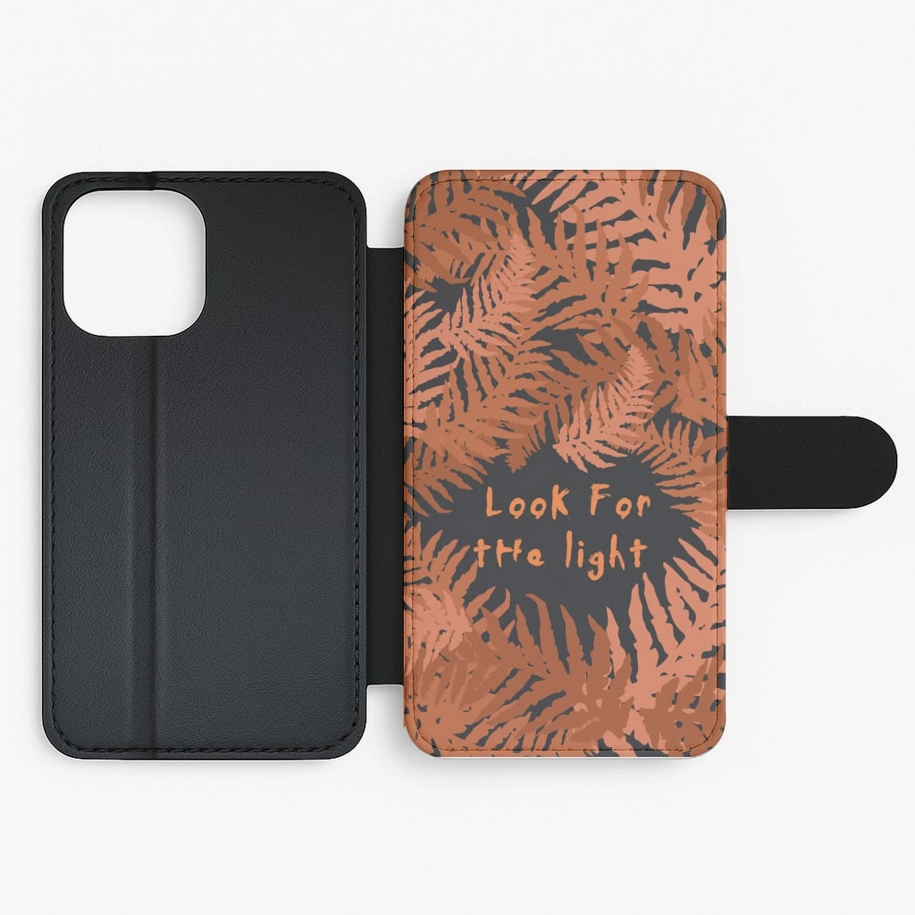 Stylish Finish Look For The Light Fern Pattern Flip / Wallet Phone Case