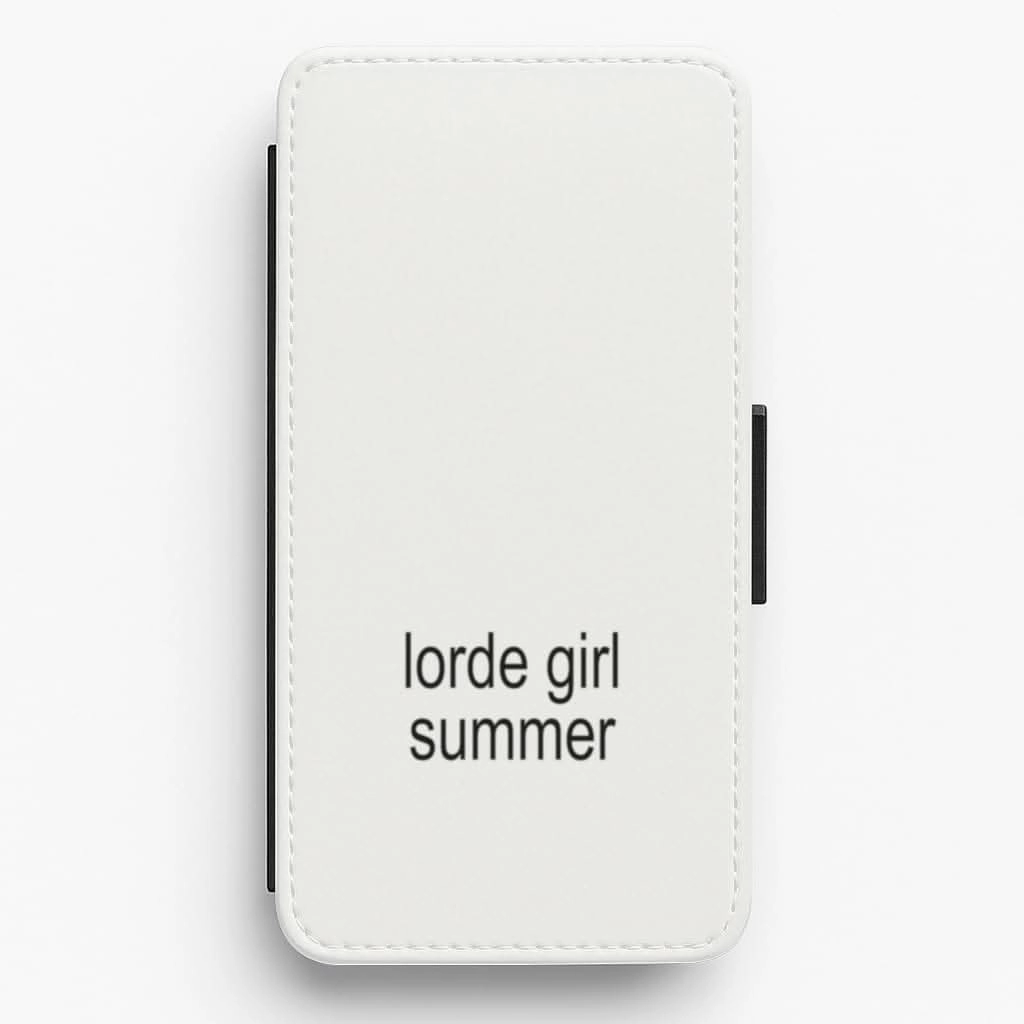 Lorde Girl Summer Flip / Wallet Phone Case Durable Texture Finish