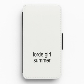 Lorde Girl Summer Flip / Wallet Phone Case Durable Texture Finish
