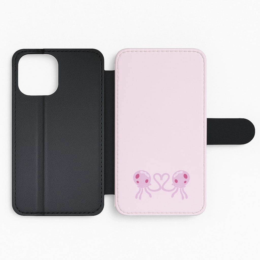 Love Heart Flip / Wallet Phone Case Vivid Coloration Scratch Barrier