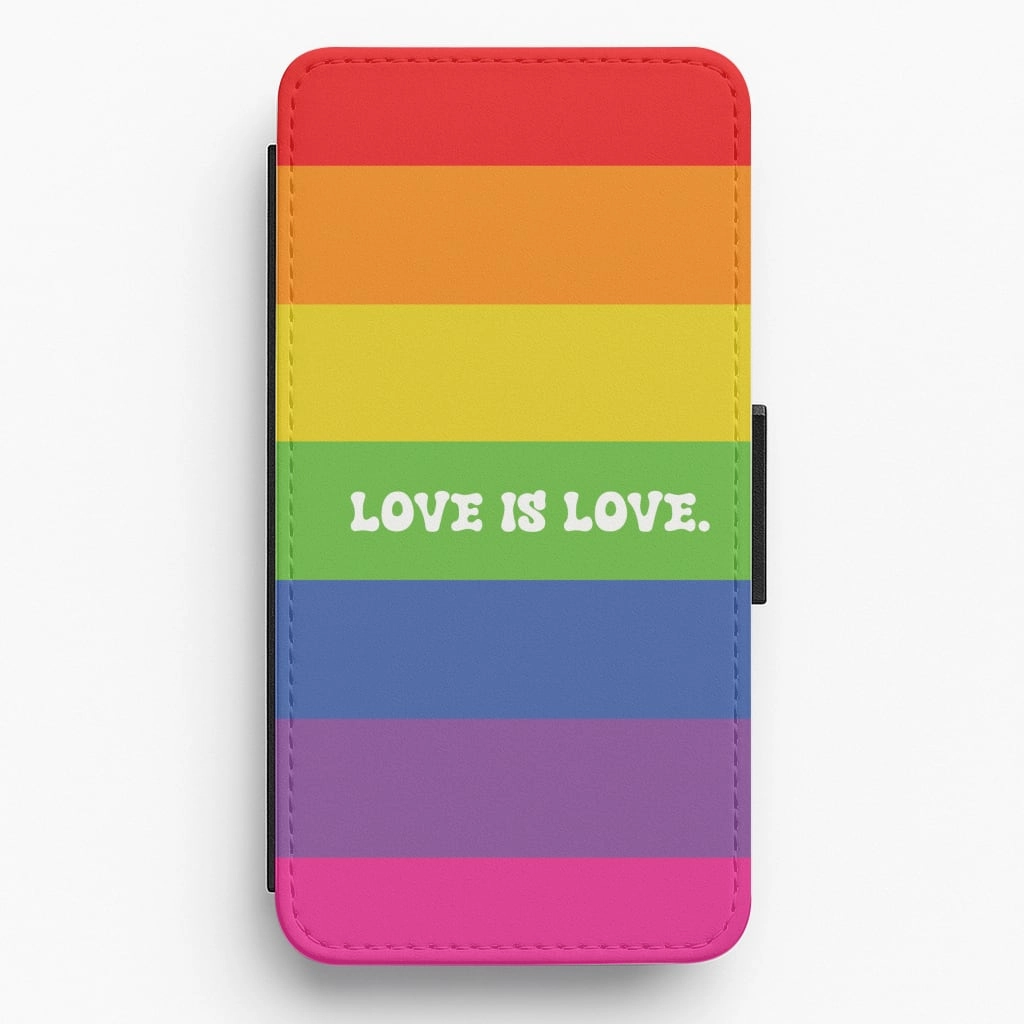 Matte Coating Finish Love Is Love - Pride Flip / Wallet Phone Case