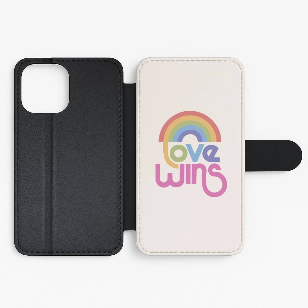 Elegant Finish Love Wins - Pride Flip / Wallet Phone Case