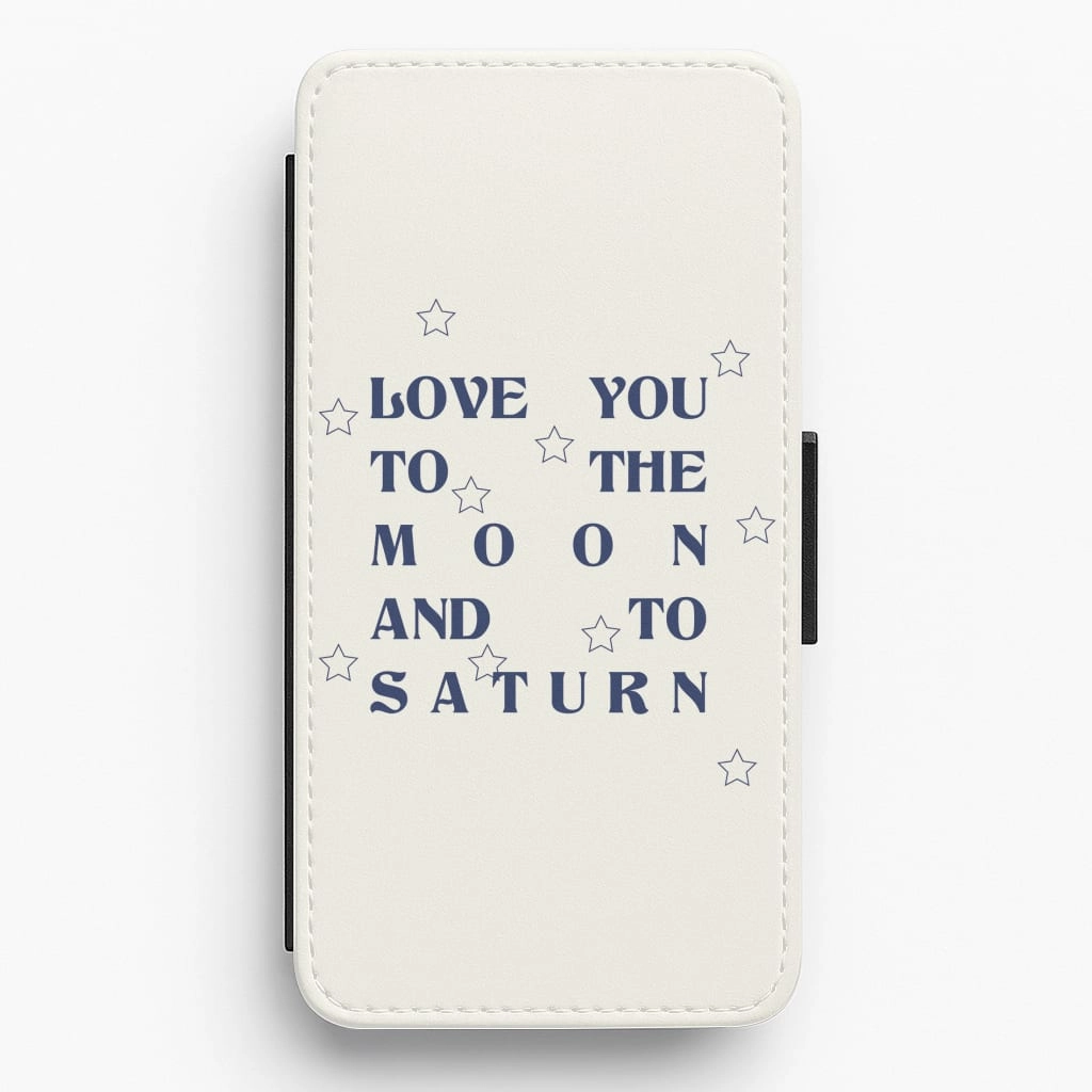 Luxury Pattern Love You To The Moon And To Saturn - Taylor Flip / Wallet Phone Case