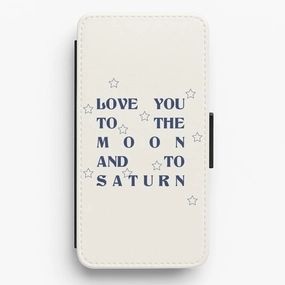 Luxury Pattern Love You To The Moon And To Saturn - Taylor Flip / Wallet Phone Case