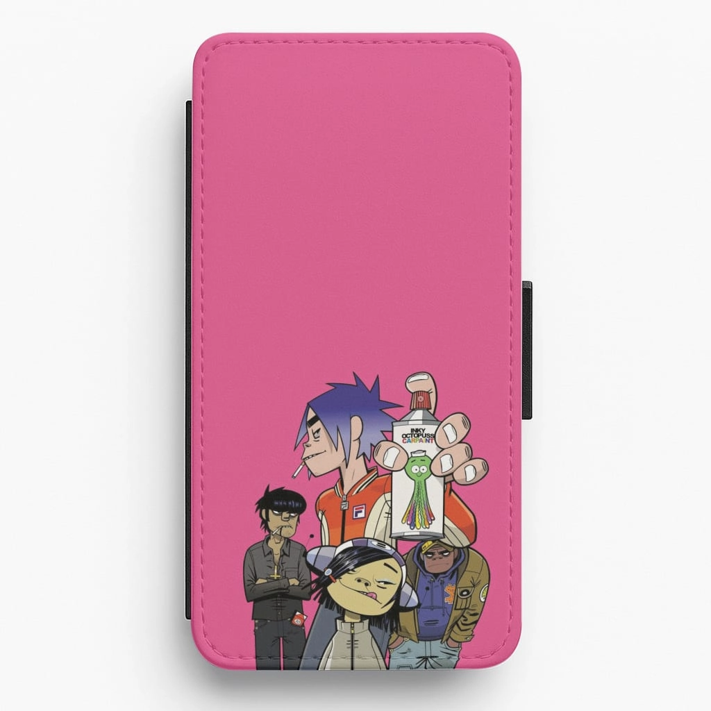 Protective Texture Layer Polished Detail Edge Spray Flip / Wallet Phone Case