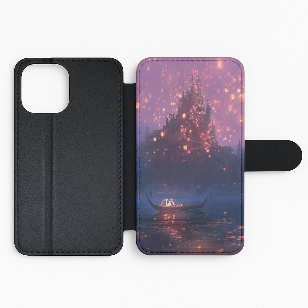 Tangled Chinese Lantern Fairytale Flip / Wallet Phone Case Casual Texture Gloss Layer