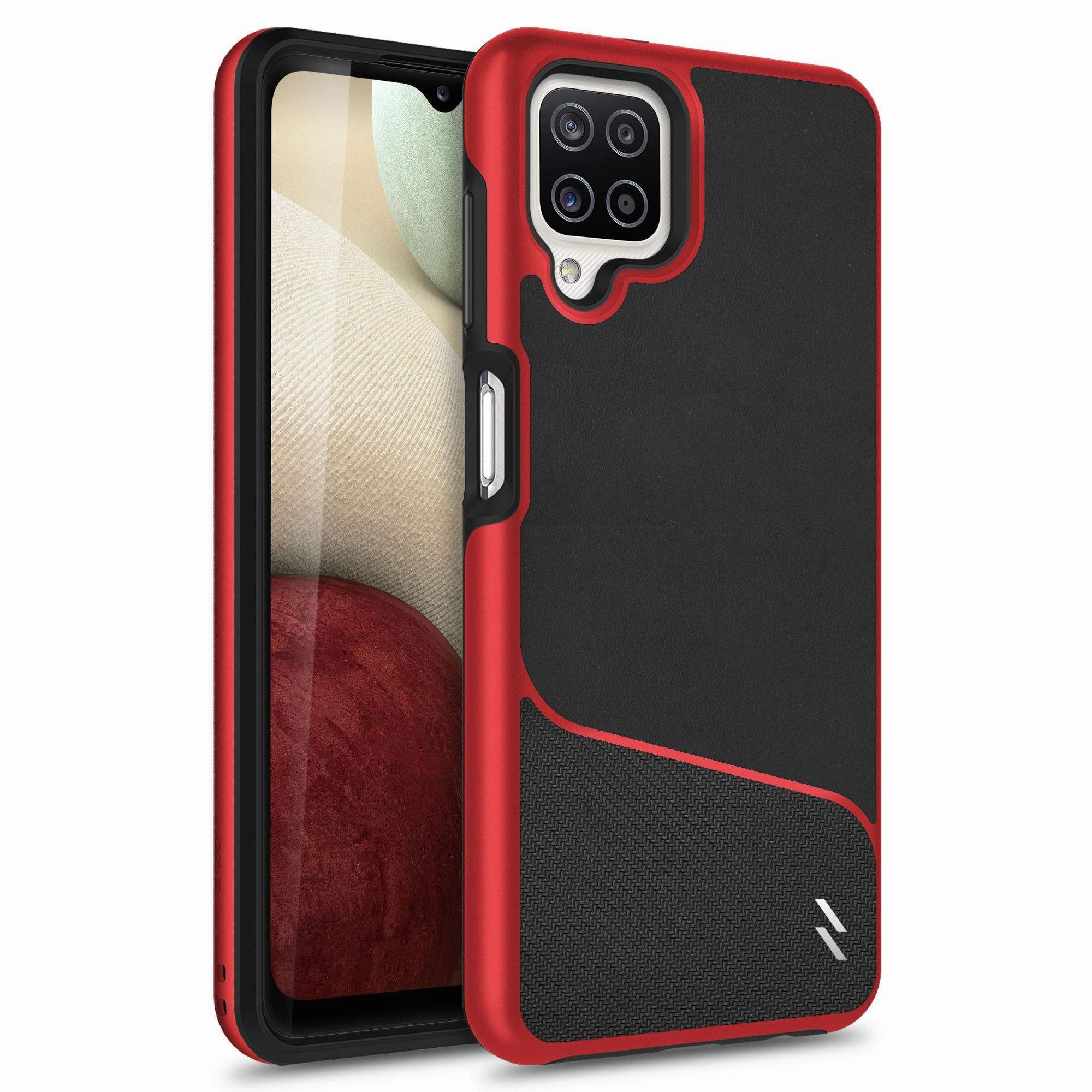 Refined Shield ZIZO DIVISION Series Galaxy A12 Case - Black & Red