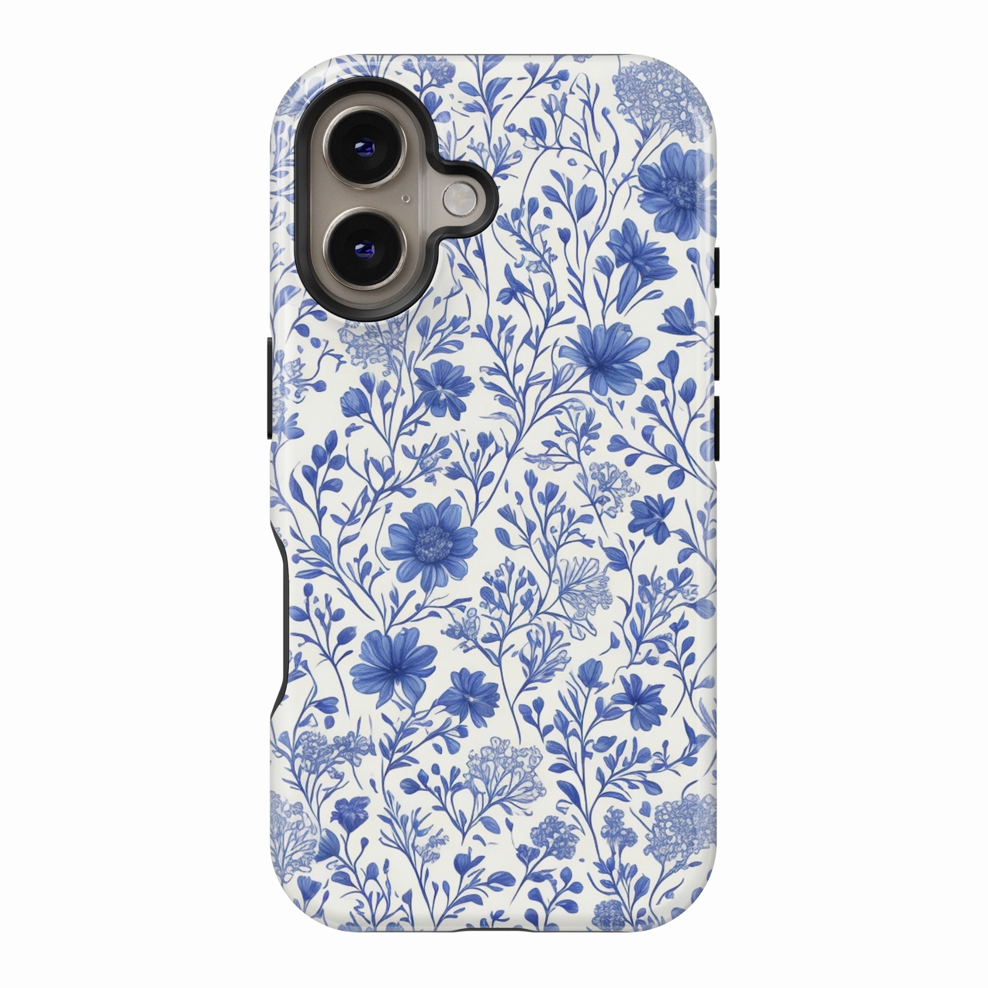 Smooth Surface Layer Vivid Pattern Azure Blossom