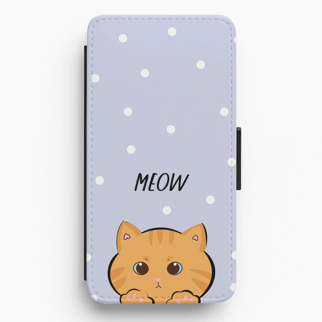 Ginger Cat - Cats Flip / Wallet Phone Case Hybrid Edge Finish Stylish Cover