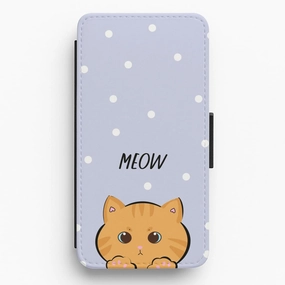 Ginger Cat - Cats Flip / Wallet Phone Case Hybrid Edge Finish Stylish Cover