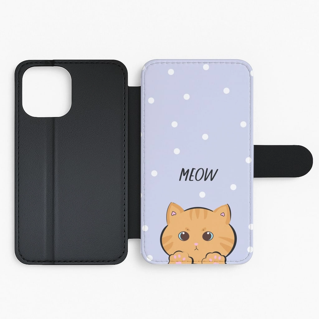 Ginger Cat - Cats Flip / Wallet Phone Case Elegant Design Layer