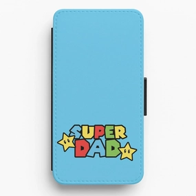 Super Dad  Flip / Wallet Phone Case Soft Grip Layer Compact Frame