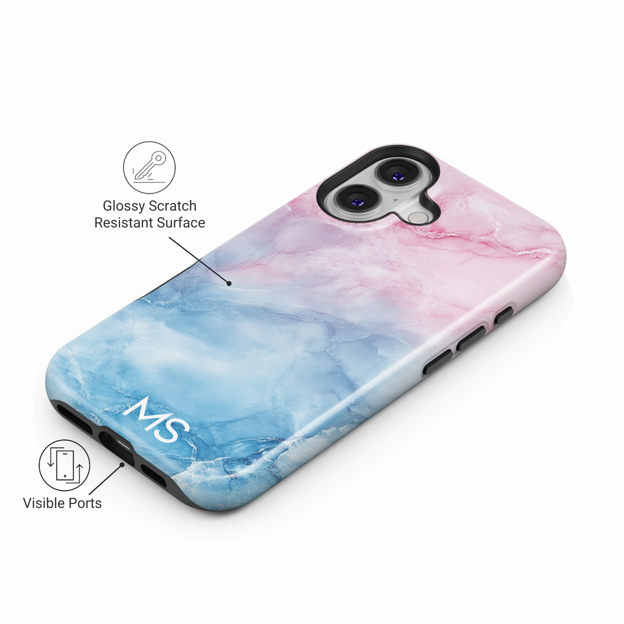 Compact Fit Shockproof Frame Cotton Candy
