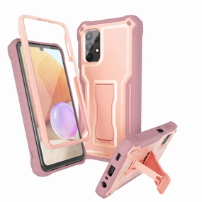 Rugged Feel Minimalist Aesthetic ExoGuard Samsung Galaxy A32 5G Case, Rubber Shockproof Full-Body Cover Case Built-in Screen Protector and Kickstand Compatible with Samsung A32 5G Phone