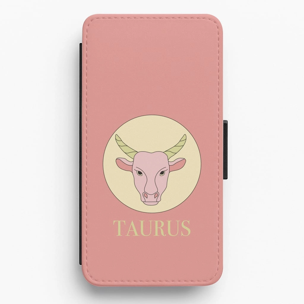 Gloss Texture Taurus - Tarot Cards Flip / Wallet Phone Case