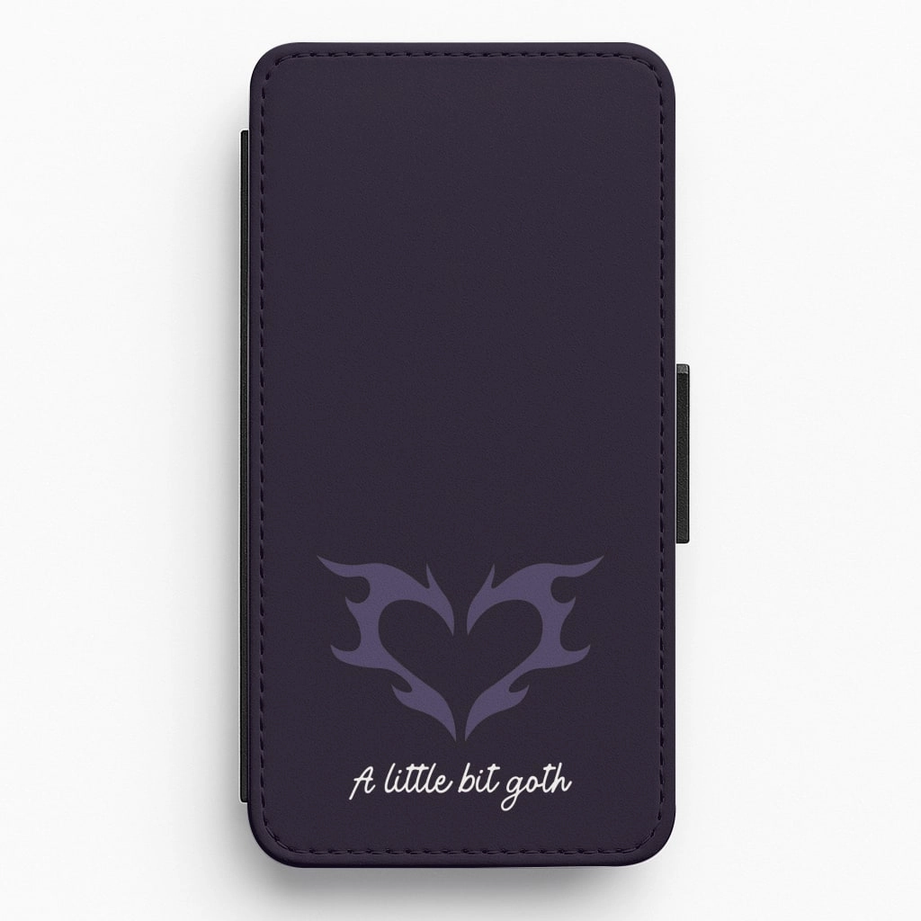 Full Coverage A Little Bit Goth Purple Flip / Wallet Phone Case