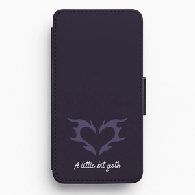 Full Coverage A Little Bit Goth Purple Flip / Wallet Phone Case