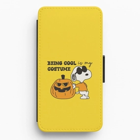 Soft Build Texture Being Cool Is My Costume Flip / Wallet Phone Case