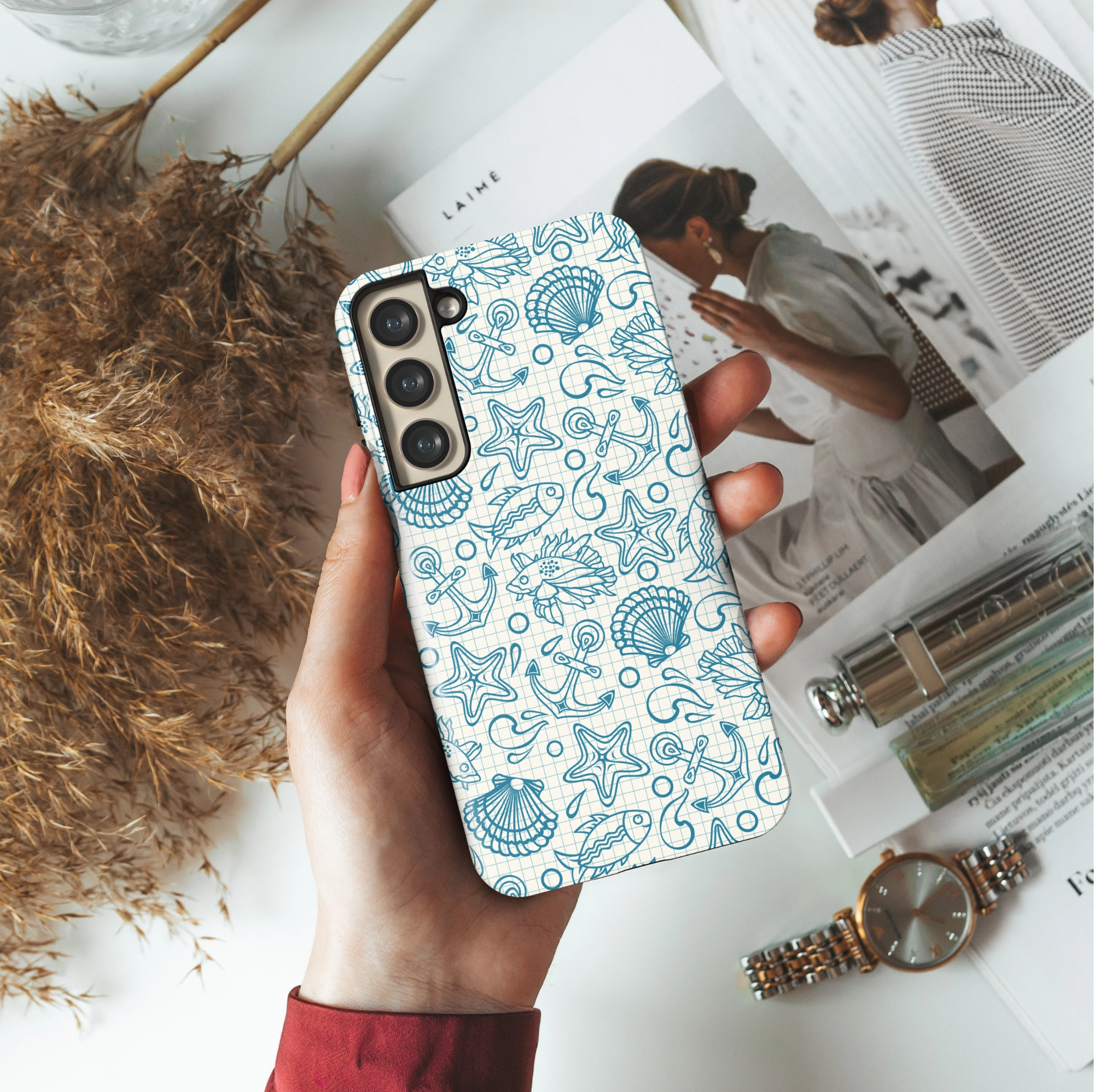 Ocean Scribble Luxury Surface