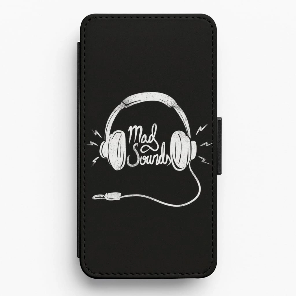 Mad Sounds Flip Wallet Phone Case Minimal Protection Flexible Layer Design