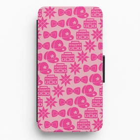 Luxury Detail Texture Matte Pattern Little Mix Pink Collage Flip / Wallet Phone Case