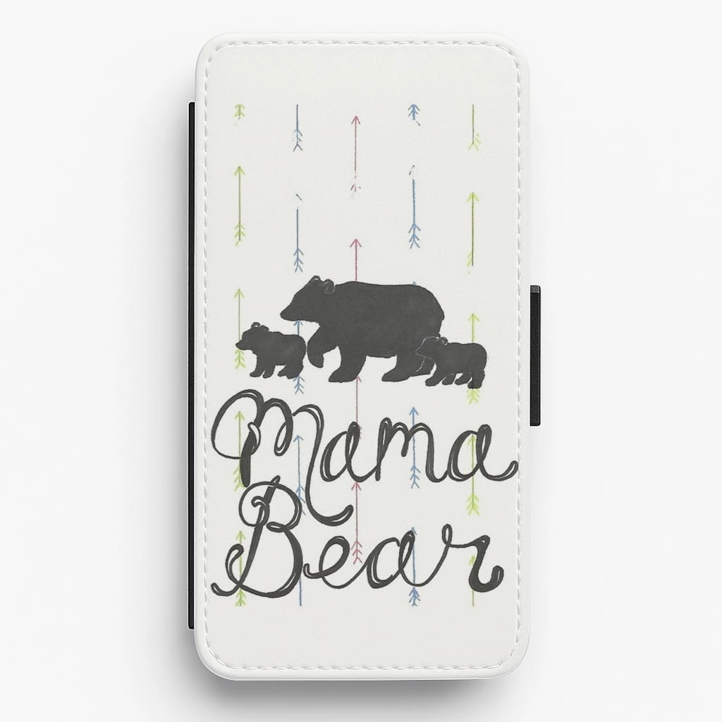 Mama Bear Flip Wallet Phone Case Modern Build Texture