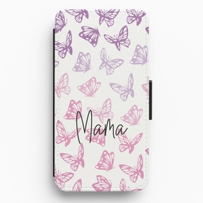 Perfect Fit Mama Butterflies - Mother's Day Flip / Wallet Phone Case