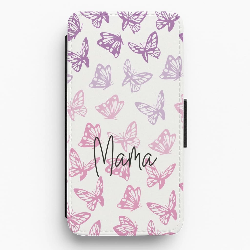 Perfect Fit Mama Butterflies - Mother's Day Flip / Wallet Phone Case