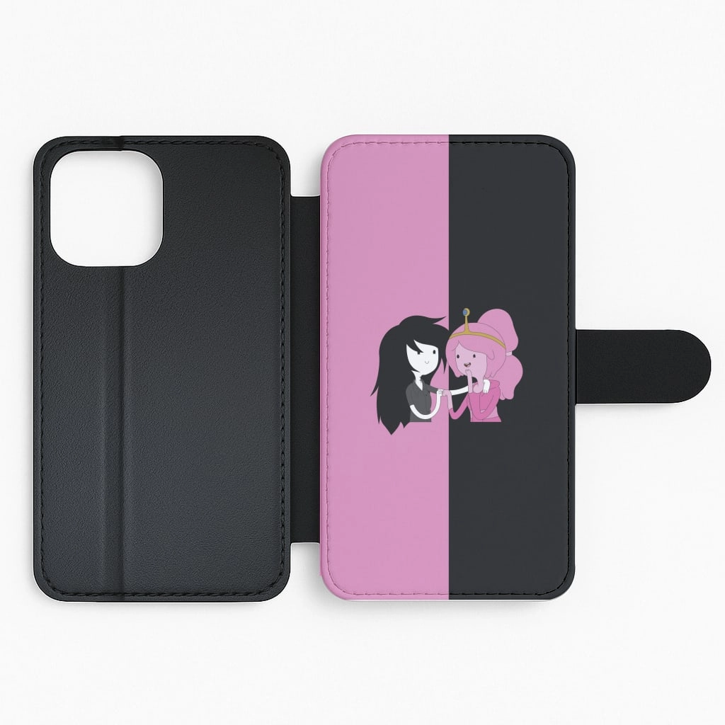 Protective Pattern Texture Hybrid Grip Marceline And Bubblegum Flip / Wallet Phone Case
