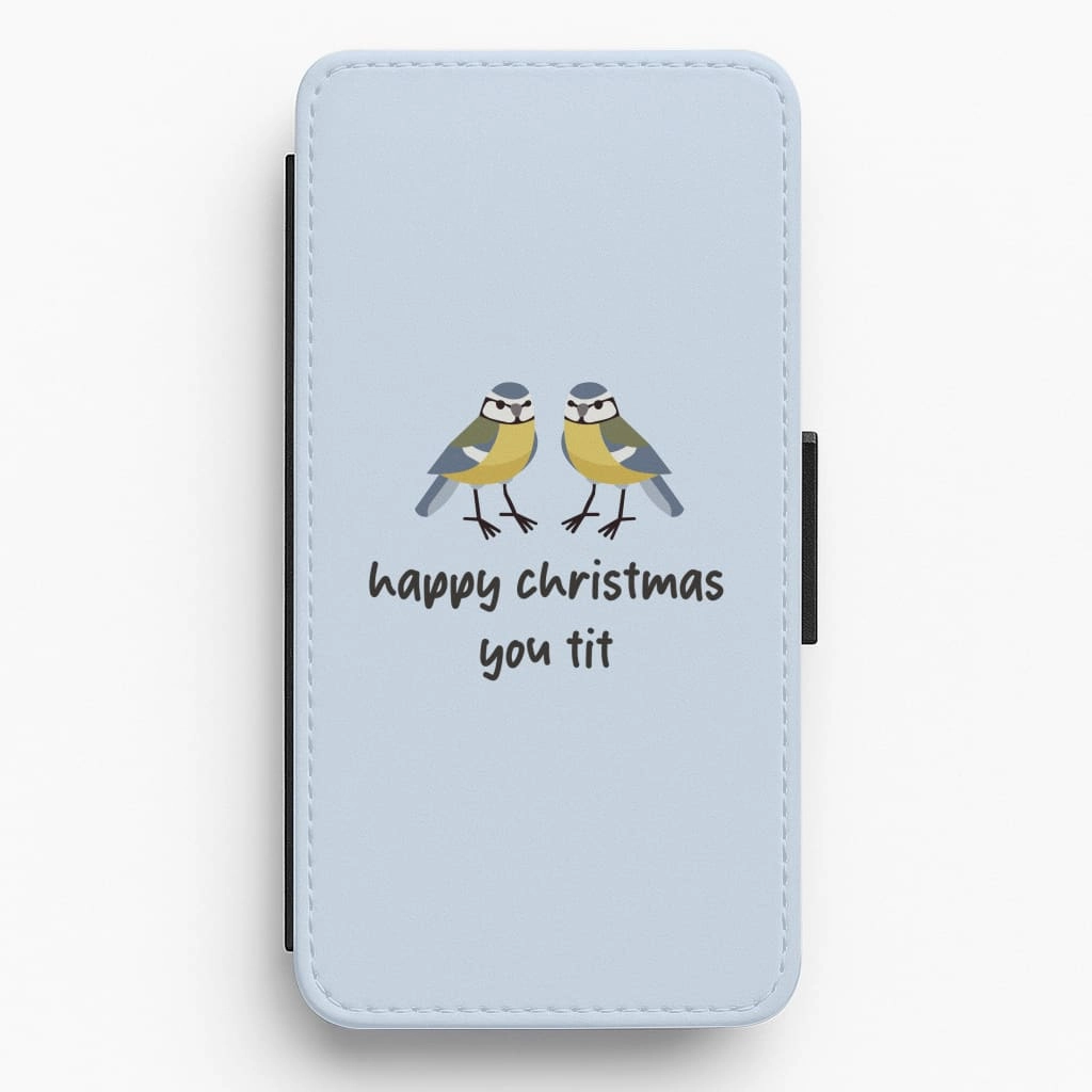 Stylish Touch slim fit Happy Christmas You Tit - Christmas Flip / Wallet Phone Case