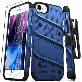 Daily Style ZIZO BOLT Series Case for iPhone SE (3rd and 2nd gen)/8/7 - Blue & Black