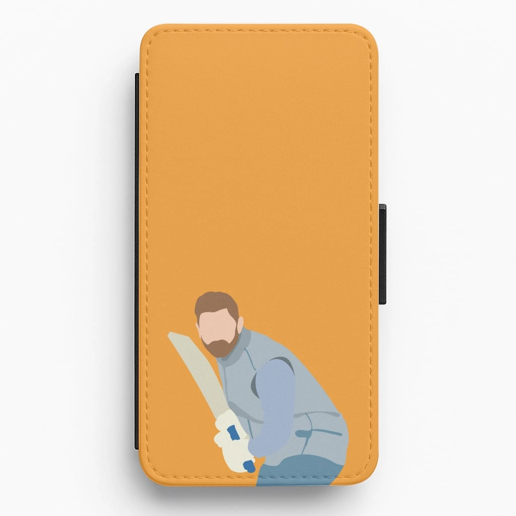 Hard Shell Flexible structure Bairstow - Cricket Flip / Wallet Phone Case