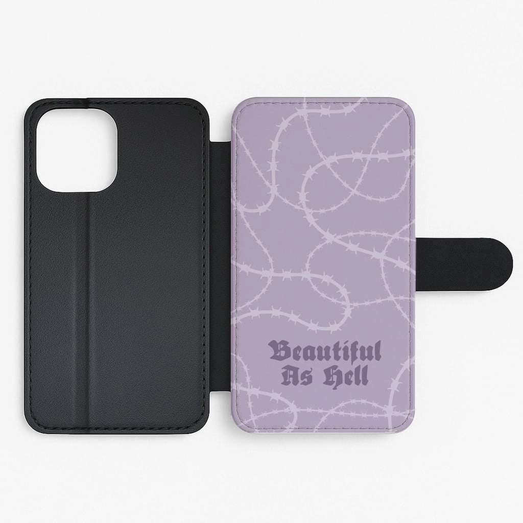 Refined Edge Beautiful As Hell Pattern Flip / Wallet Phone Case