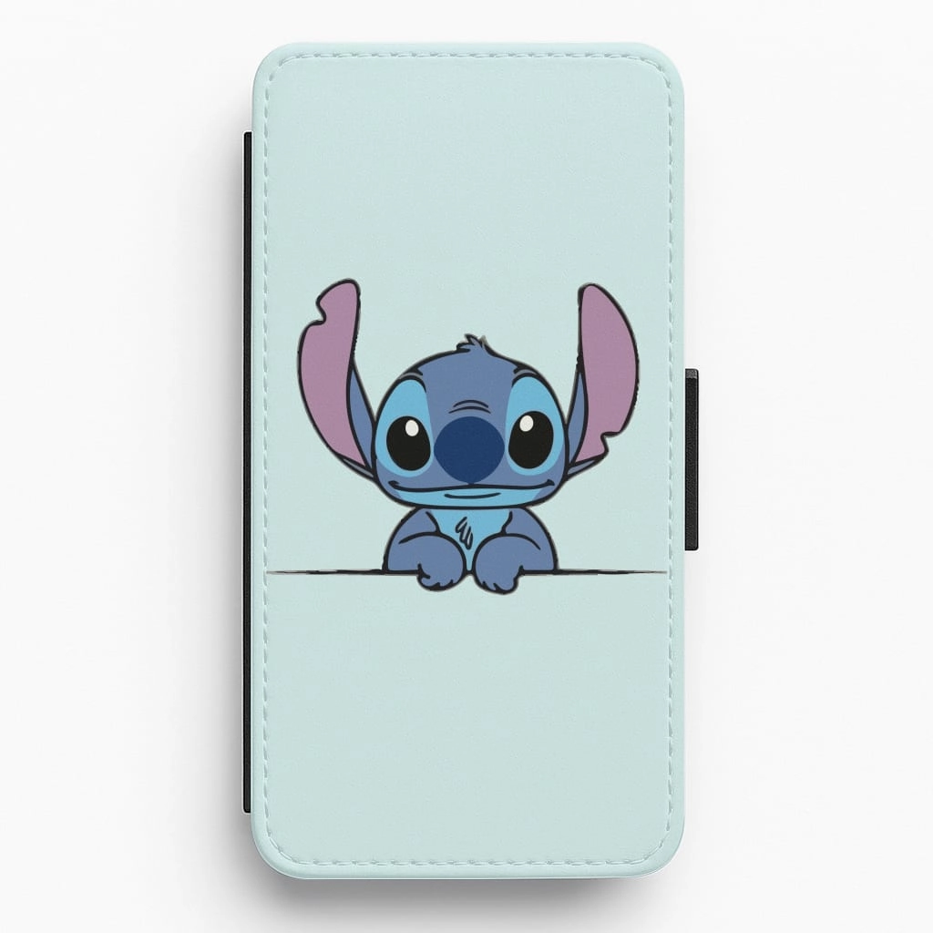 Alien Blue Leaning Flip / Wallet Phone Case Comfort Edge Layer Premium Surface