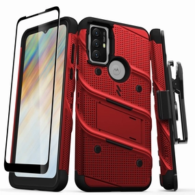 Stylish Layer Texture Durable Texture Finish ZIZO BOLT Bundle moto g play (2023) Case