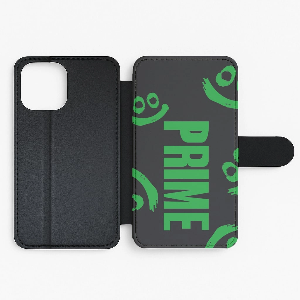 Flexible Feel Prime - Green And Black Flip / Wallet Phone Case