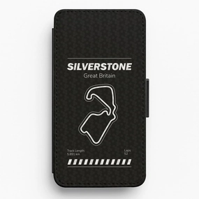 Polished Texture Design Soft Edge Texture Silverstone Circuit Flip / Wallet Phone Case