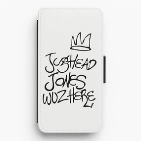 Colorful Finish Durable Edge Layer Jughead Jones Woz Here - Riverdale Flip / Wallet Phone Case
