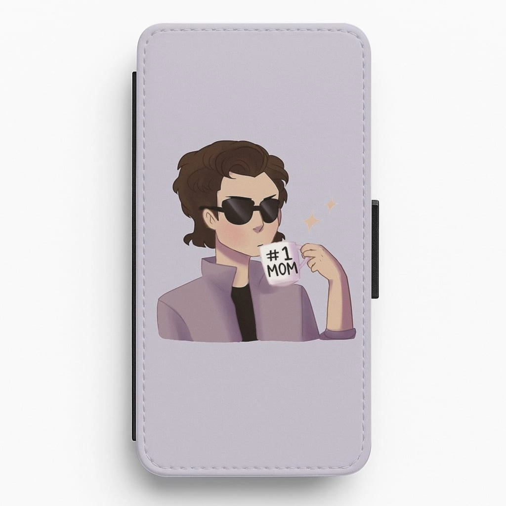 Hybrid Pattern Texture Rugged Frame Design Steve Harrington, Mother of Four Flip Wallet Phone Case