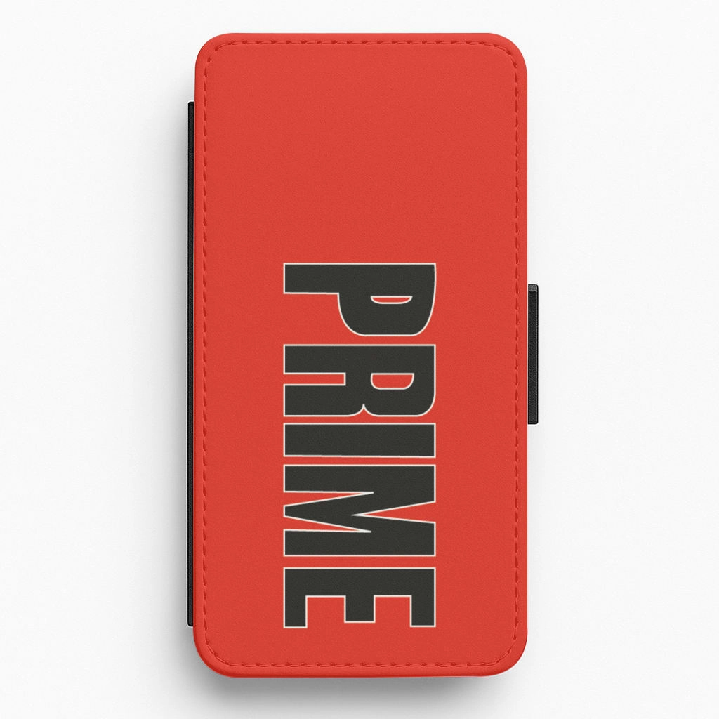 Prime - Red Flip / Wallet Phone Case Sleek Finish Trendy Aesthetic