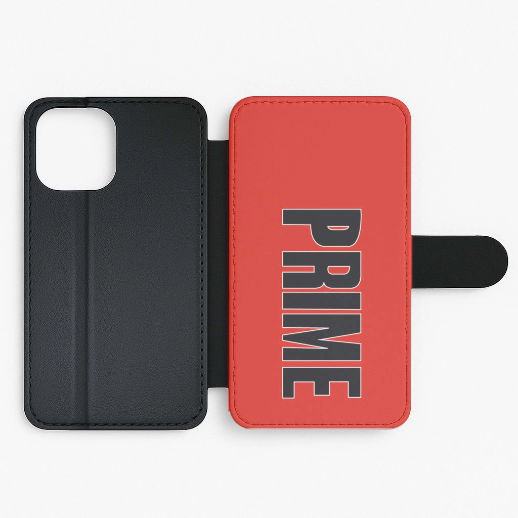 Prime - Red Flip / Wallet Phone Case Rugged Edge Modern Accent