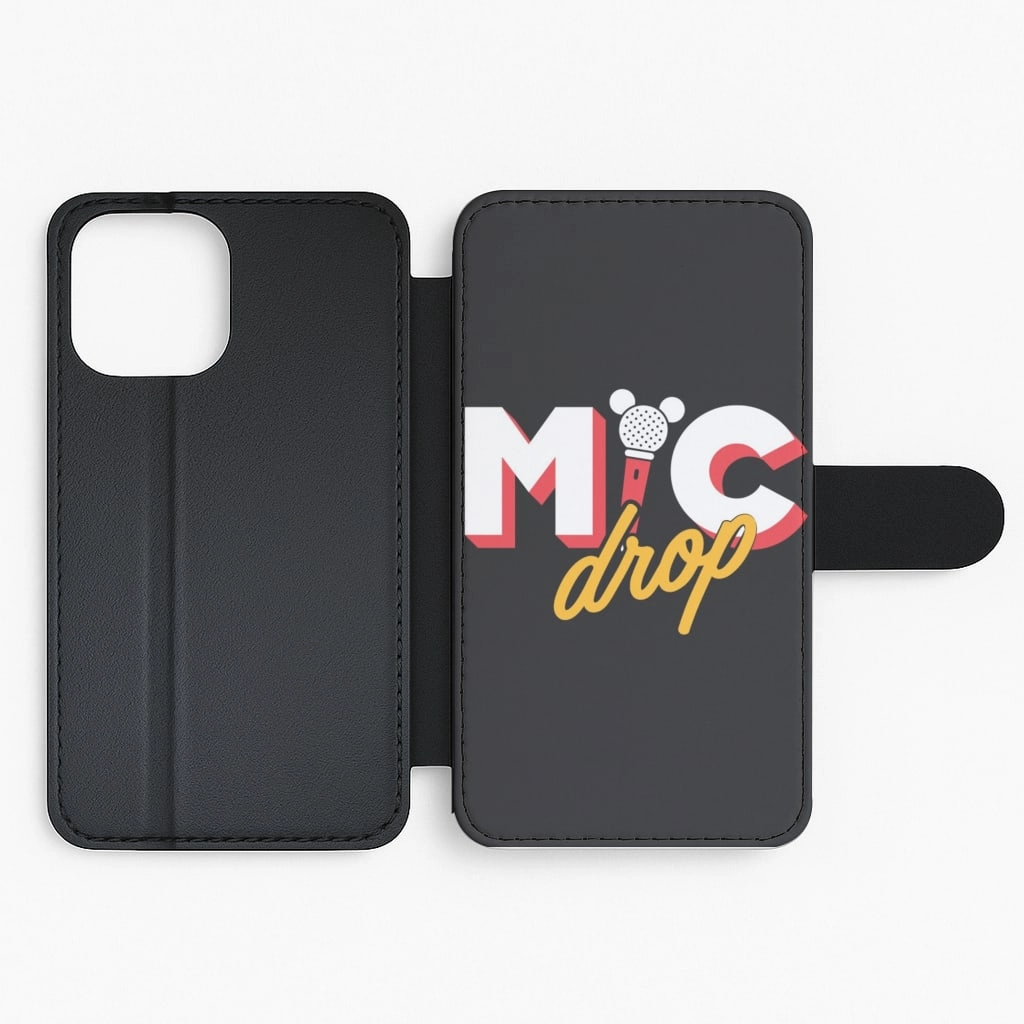 Mic Drop - BTS Flip / Wallet Phone Case Elegant Finish Design Shockproof Edge