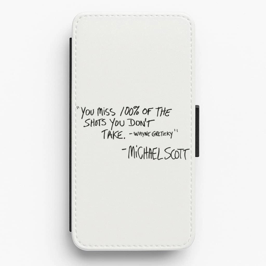 Lightweight Grip Michael Scott Quote Flip / Wallet Phone Case