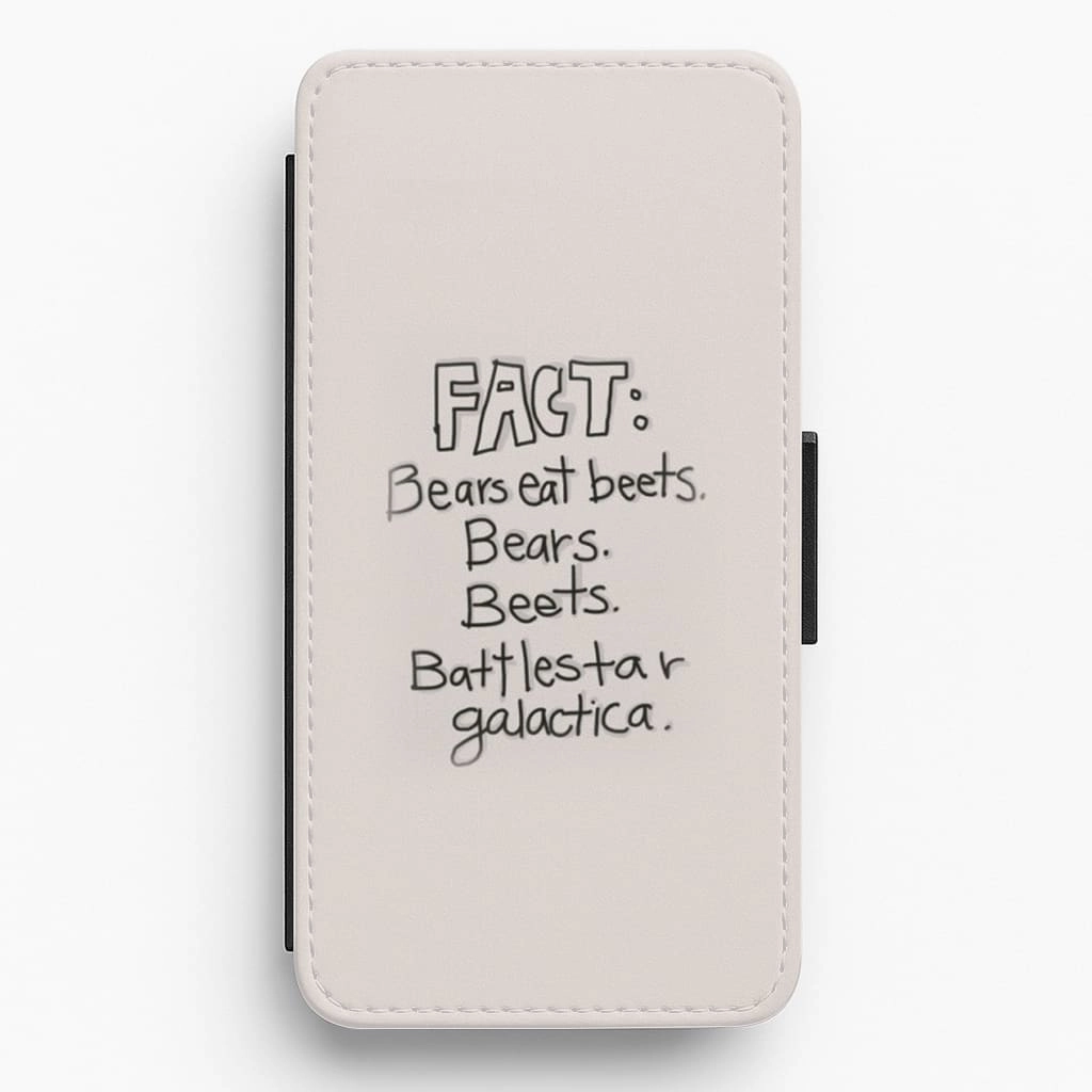 Matte Coating Finish Creative Style Fact - Bears Eat Beets - Bears, Beets, Battlestar Galactica Flip / Wallet Phone Case