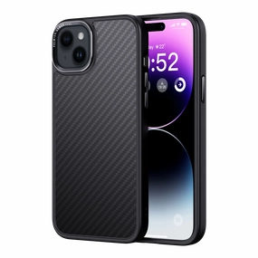 Durable Design Texture Sporty Appeal Aramid Fiber iPhone 15 Plus Rugged Case with MagSafe