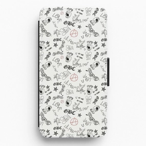 Tattoos - Peep Flip / Wallet Phone Case Elegant Build