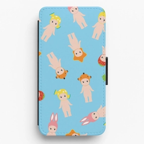 Angels Pattern Flip / Wallet Phone Case Vivid Surface Detail