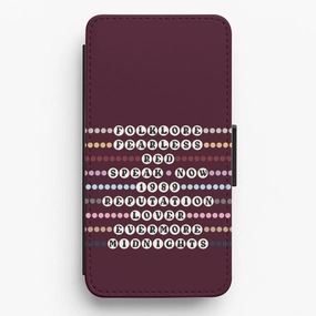 Clear View Clear Frame Concert Bracelets  Flip / Wallet Phone Case