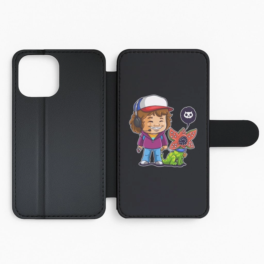 Portable Grip Dustin and The Demogorgon Flip / Wallet Phone Case